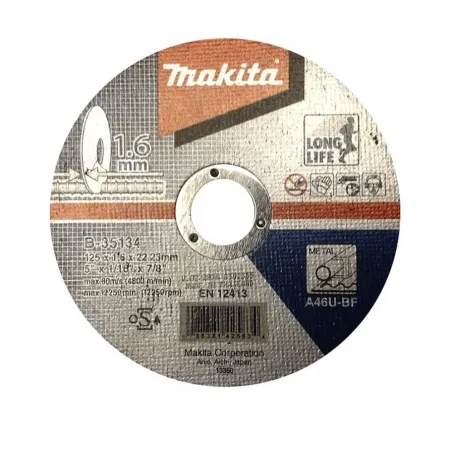 DISCO CORTE METAL/INOX 1.6MM 4-1/2 Makita
