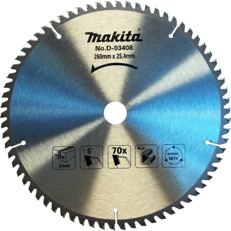 Disco de Sierra Makita 12” x 80 Dientes Eje 25,4 mm para Aluminio D-03486 Accesorios de herramienta