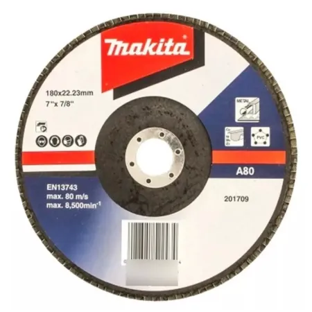 Disco Lija Traslapado 7" Grano 80 Metal Herramienta inalambrica sin bateria