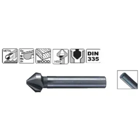 Fresa Conica Avellanada 3 Filos - 6.3 x 31 mm. - Para Taladros de Rot. toma Hex Accesorios de herramienta