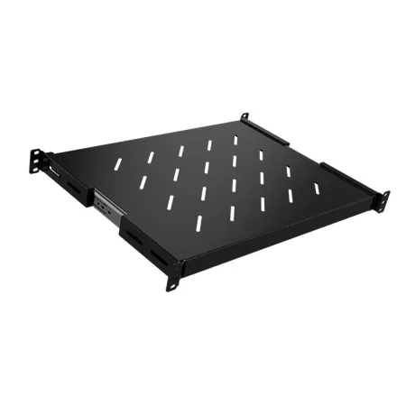 Bandeja Rack 19” 1U Fija Ajustable 30-45 cm para Gabinetes de Red Rack y Gabinetes