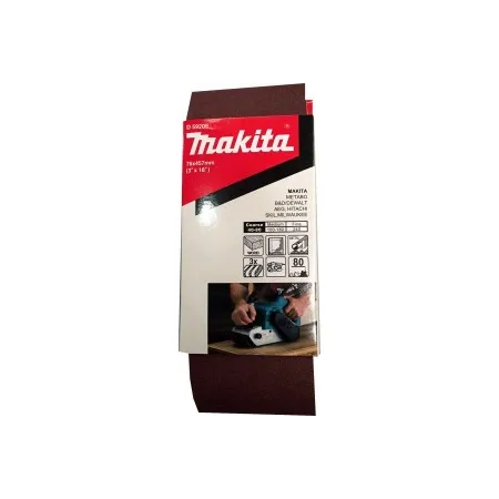 Lija de Banda para Madera Makita 3” x 24” (Pack 3 Unidades) - Todos los Granos Lijas