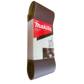 Lija de Banda Makita 4” x 24” (100 x 610 mm) Óxido de Aluminio – Granos 40, 60, 80, 100, 120, 150, 180 y 240 Lijas