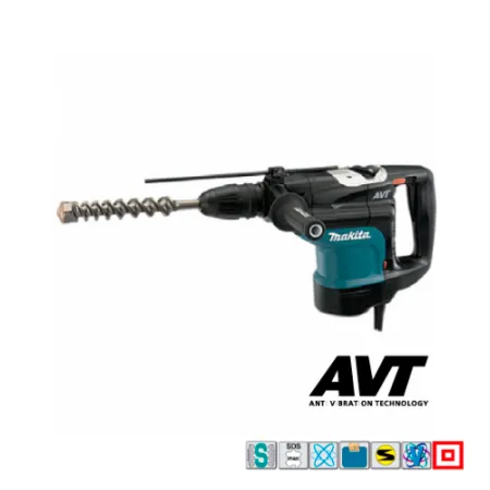 Martillo Rotativo SDS-MAX 45 Mm. 1.350 W. 8, 9 Kg. AVT Makita Herramientas