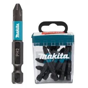 Set de 10 Puntas Impact Black Makita PH2 50 mm E-12407 Puntas phillips