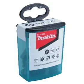 Set de Puntas para Atornillar Makita B-24751 Flip Top 25 Piezas S2 Torsión Accesorios de herramienta