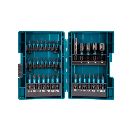 Set de Puntas Makita Impact Black 35 Piezas B-66880 con Dados Magnéticos Set punta philips