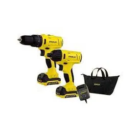 Set Stanley Taladro Percutor + Atornillador de Impacto SCHI121S2-B2 12V Herramientas
