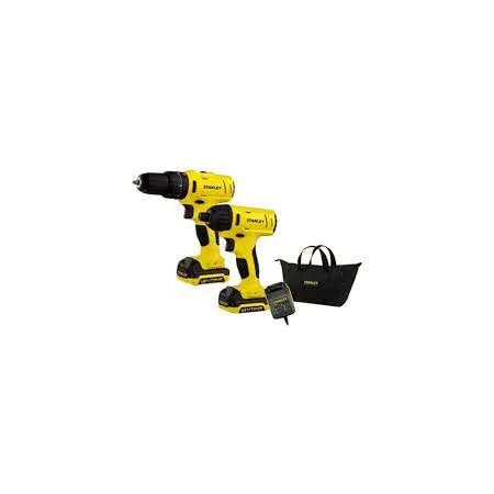 Set Stanley Taladro Percutor + Atornillador de Impacto SCHI121S2-B2 12V Herramientas
