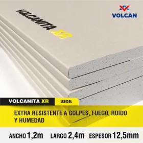 Plancha de Volcanita Extra Resistente XR ST 12,5 mm x 1,2 x 2,4 m Volcán