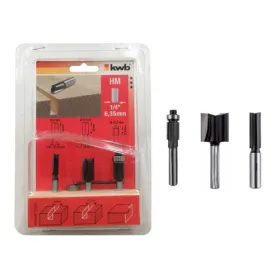 Set de Fresas Rectas KWB Einhell 1/4" 49757010 Accesorios fresadoras
