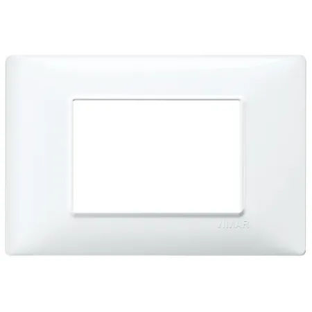 Placa Vimar Plana 3 Módulos Tecnopolímero Blanco 14653.01 Electricidad