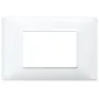Placa Vimar Plana 3 Módulos Tecnopolímero Blanco 14653.01 Electricidad