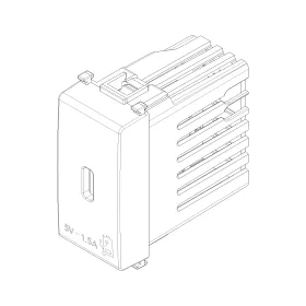 Cargador USB-C Vimar 5V 1,5A 1 Módulo Blanco 14292.C Enchufes electricos