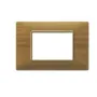 Placa Vimar Plana 3 Módulos Tecnopolímero Abeto 14653.32 Ferreteria