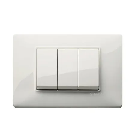 Accesorio Eléctrico Interruptor Triple Armado VIMAR 1P 16AX Blanco Ferreteria
