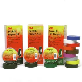 Cinta electrica Scotch 35 ROJO 3/4 X 20m X 7mils Cinta electricas