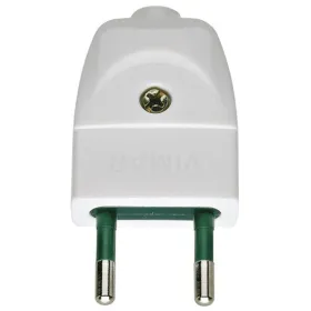 Enchufe Macho Vimar 2P 10A S10 Blanco y Negro Enchufes electricos
