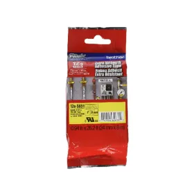 Cinta Adhesivo Doble Negro Sobre Amarillo 24 mm Brother TZES651 Cintas Rotuladoras