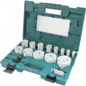Sierra SET SIERRA COPA 16 PZ 16/19/22/25/32/35/37/44/51/57/64/68/76 MM Adaptador(universal) Makita Accesorios de herramienta