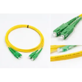 Jumper de Fibra Óptica SC/APC a SC/APC Monomodo Duplex 3 mm 10 Metros Jumper fibra optica Monomodo
