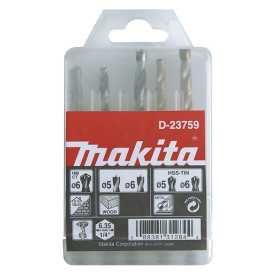 Set Brocas 5 Unid. Metal 5, 6- Madera 5, 6 - Concreto 6 (Toma Hex. 1/4")