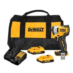 Kit de Atornillador de Impacto Inalámbrico de 1/4" (6.35 mm) 20V MAX* ATOMIC Atornillador de impacto inalambrico