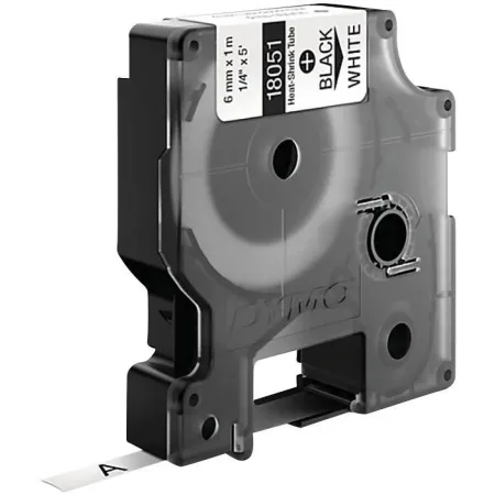 Cinta Termocontraíble DYMO Rhino 18051 6 mm (1/4”) Negro sobre Blanco Cintas Rotuladoras