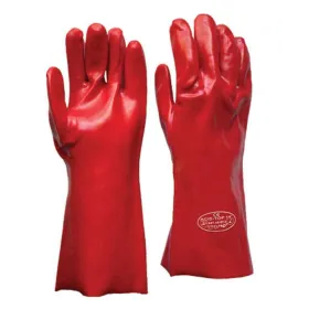 Guante PVC Largo 35 cm Rojo Seguridad industrial