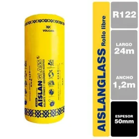 Lana de vidrio aislanglass 50mm libre 1,2 x 24 m R122  28.8 m2 Volcan Aislacion