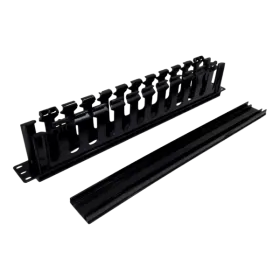 Organizador de Cables Horizontal 2U Plástico 19 Pulgadas para Rack Ordenadores