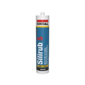 Silicona baño y cocina antihongo Blanca soudal 300 Ml Sellos y adhesivos