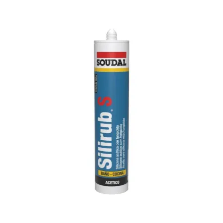 Silicona baño y cocina antihongo Blanca soudal 300 Ml Sellos y adhesivos