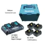 KIT Alimentacion 5.0 AH MKP3PT184 con BL1850B X 4un + DC18RD MAKPAC TYPE 3 Makita Accesorios de herramienta