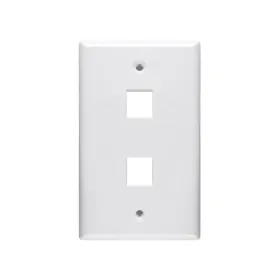 Face plate 2 puestos blanco Telecomunicaciones