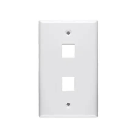 Face plate 2 puestos blanco Telecomunicaciones