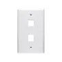 Face plate 2 puestos blanco Telecomunicaciones
