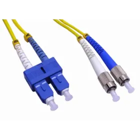 Jumper de Fibra Óptica FC/PC a SC/PC Multimodo OM3 Dúplex 3 mm 1 Metro Jumper fibra optica multimodo