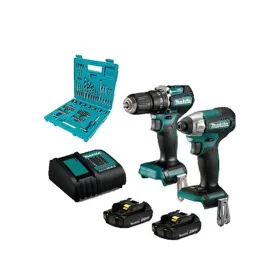 Kit Taladro Percutor + Atornillador Impacto 18v Makita DLX2414YX7-3 kit de herramientas
