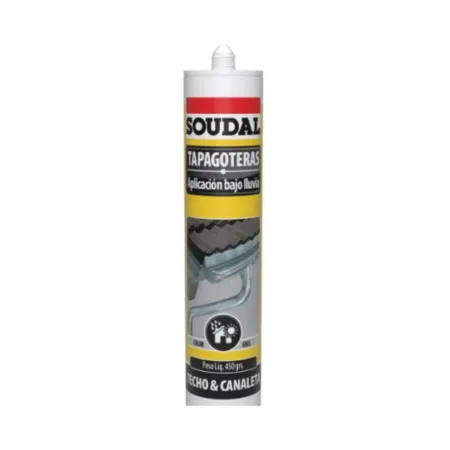 Tapagoteras Bajo Lluvia 400 g/ml Gris Soudal Sellos y adhesivos