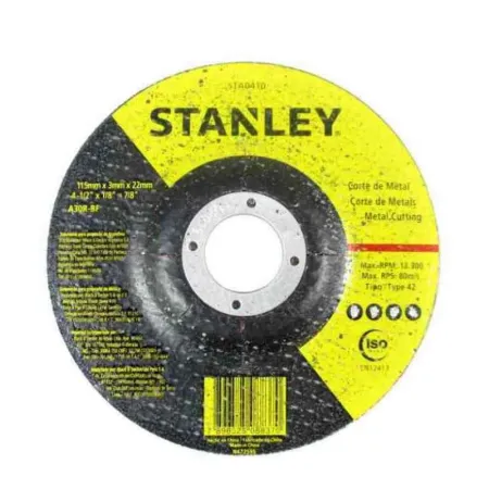 Disco Desbaste Metal 4,5'' (115 x 6 X 22 mm) Tipo 27 Stanley STA0413 Accesorios de herramienta