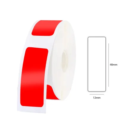 Cinta para Rotuladora Portátil NIIMBOT D110 12 x 40 mm Roja Cintas Rotuladoras
