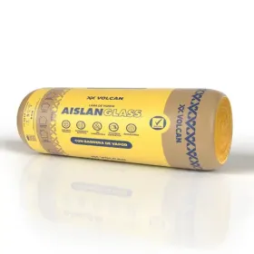 Lana de Vidrio aislanglass 80mm con Papel 1C 80mm R188 1,2 x 9,6 11,52m² Aislacion