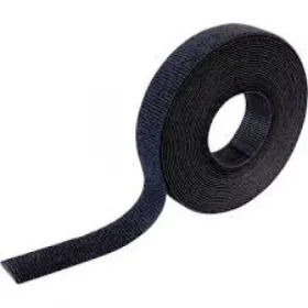 VELCRO DOBLE FAZ ANCHO 2CM PIEZA 20MTS NEGRO Telecomunicaciones