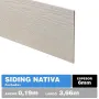 Siding internit fibrocemento natural  6mm 19 cm x 3.66 m Siding Fibrocemento