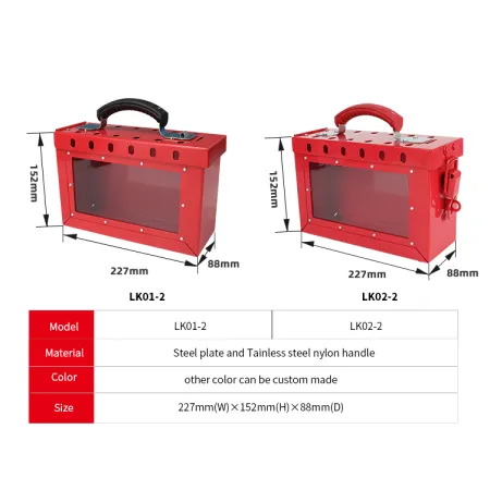Caja de bloqueo grupal Lockey LK01-2 con visor Candados y bloqueo