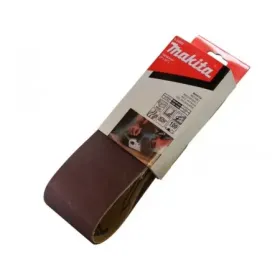 Lija de Banda Makita 3” x 21” (76 x 533 mm) Óxido de Aluminio – Granos 40, 80, 100, 120, 150, 180 y 240 Lijas