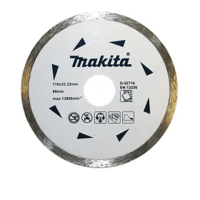 Disco Diamantado 110mm X 22.23mm Makita Accesorios de herramienta