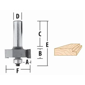 FRESA 1.3/8 P/encajes TOMA 1/2 C/RODAM. Makita Accesorios de herramienta