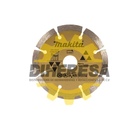 DISCO DIAMANTADO 105mm x 20mm SEG/ SECO / CONCRETO (Con anillo 16mm) Accesorios de herramienta